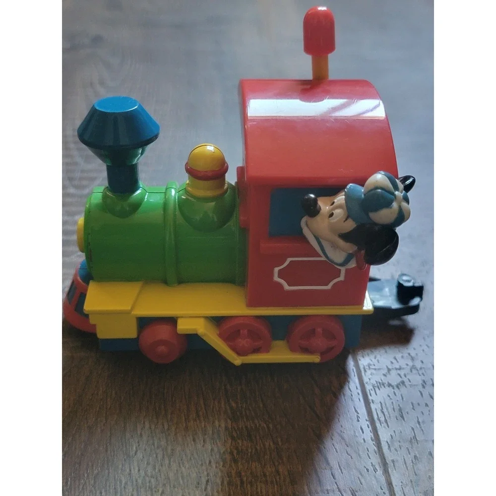 Vintage Mickey Mouse Train Engine Toy Red Yellow Green‎ Blue Disney